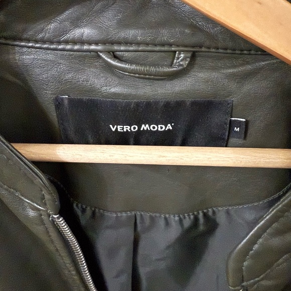 Vero Moda Olive Leather Jackets - Picture 3 of 3